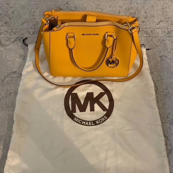 Michael Kors Handbags - Michael Kors Mustard Yellow Satchel